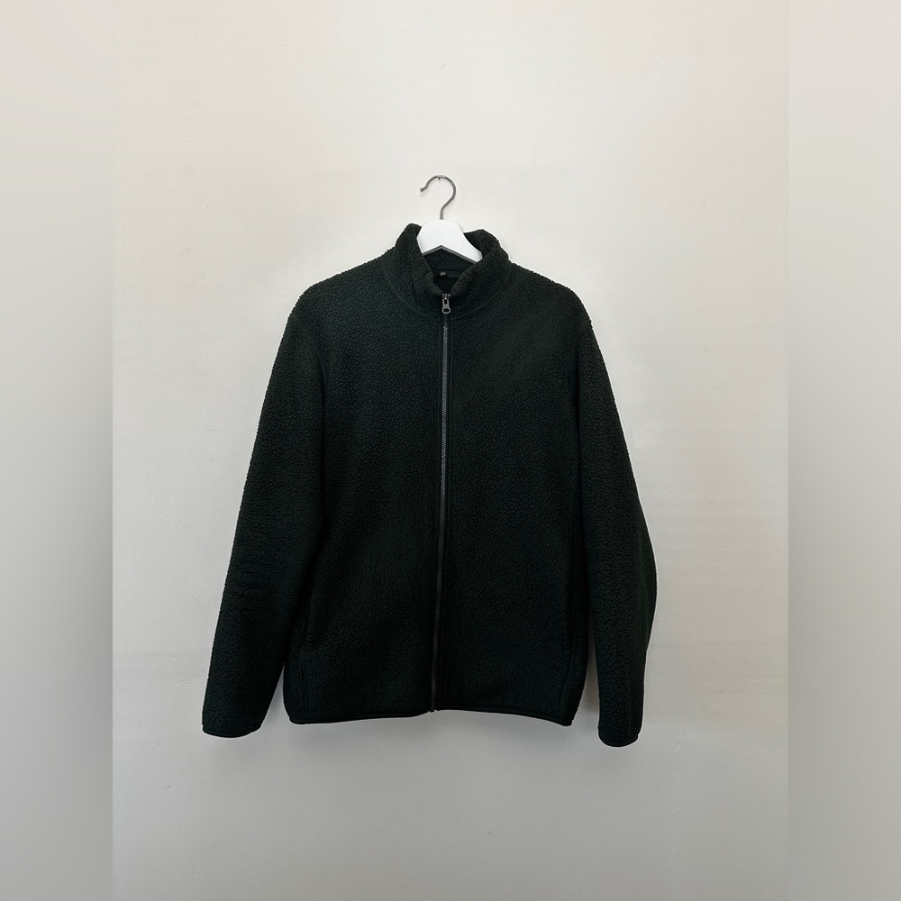 Uniqlo Full-Zip Fleece Jacket in Medium size Green